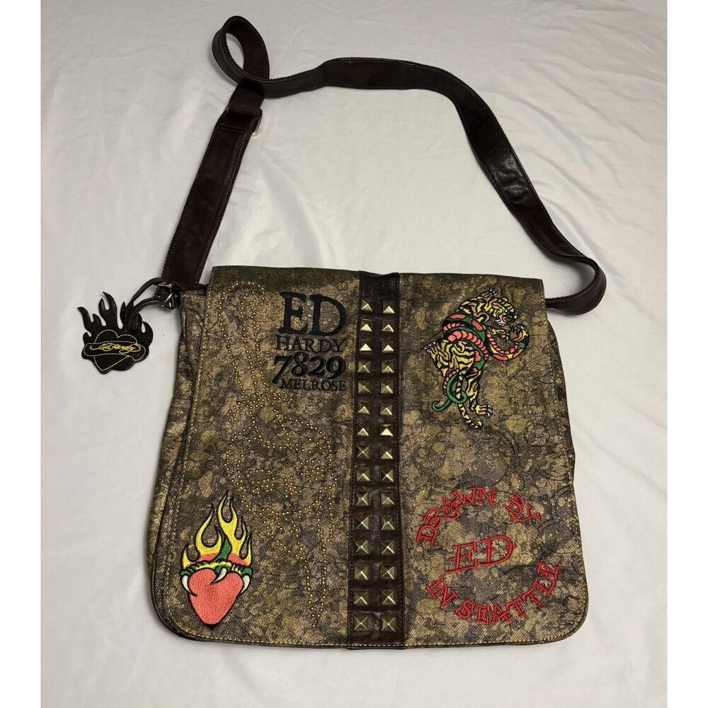 VINTAGE ED HARDY CROSSBODY BAG